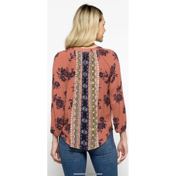 Mason & belle Caseey BOHEMIAN Tassel peasant Top BLOUSE size 1X - Picture 5 of 11